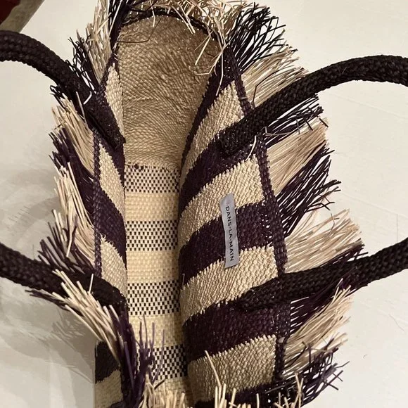 Veronica Beard Dans la Main Bag Handmade Iraca Palm Brown❤️Great gift❤️ - Picture 11 of 13